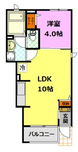 グレートフォンテーヌII【1階】の間取り