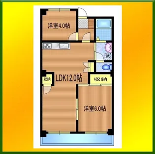 ハイツ久米川【1階】の間取り