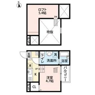 ラ・ロシェル(ラロシェル)【1階】の間取り