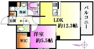 トラストコート中筋【6階】の間取り