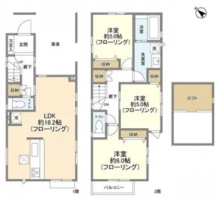 埼玉県川越市霞ケ関東4【一戸建】の間取り
