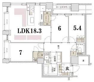 京都府京都市中京区三坊堀川町【マンション】の間取り