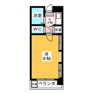 鏡ヶ池ハイツ【4階】の間取り