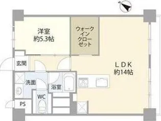 幡ヶ谷ゴールデンマンション【6階】の間取り