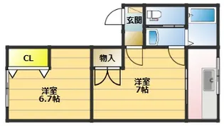 サンハイツルアラル 1号館【1階】の間取り