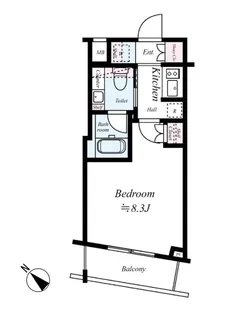 東京都新宿区北新宿1【マンション】の間取り