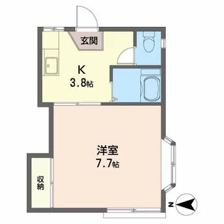 リバティ北山B【2階】の間取り