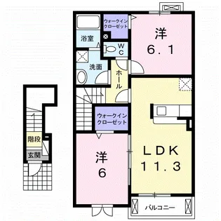 ベル・トゥール【2階】の間取り