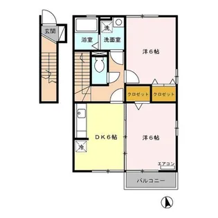 2DKの間取り画像