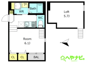 愛知県名古屋市南区桜台2【アパート】の間取り