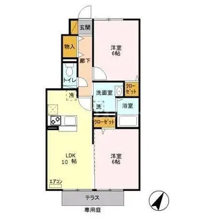 埼玉県さいたま市西区大字土屋【アパート】の間取り