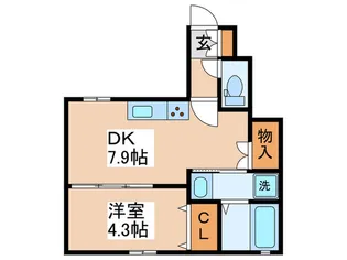 Wooden馬絹【1階】の間取り