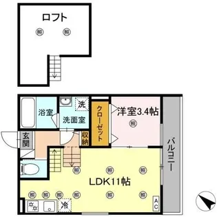 AAbox昭和町【1階】の間取り