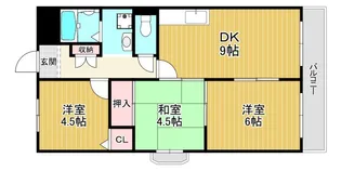 ファミリーハイツ河野【4階】の間取り