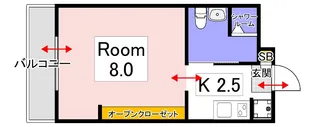 1Kの間取り画像