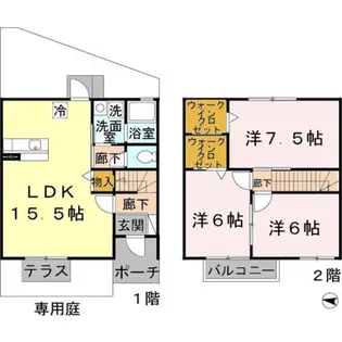 大阪府堺市中区福田【一戸建】の間取り