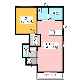ボヌール若宮【1階】の間取り