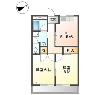 エバーランド伊藤【2階】の間取り