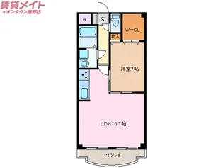 ワイズステージ【3階】の間取り