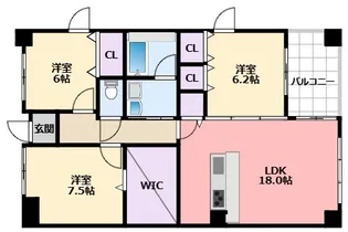 デセンテ甲子園口【4階】の間取り