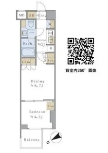 Brillia ist 千駄ヶ谷【3階】の間取り