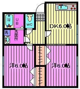 コンフォート大宮A・B【2階】の間取り