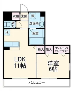 第1コスモスヴィラ【3階】の間取り