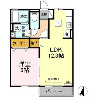 徳島県徳島市安宅2【アパート】の間取り