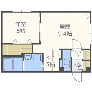 北海道札幌市東区北四十一条東2【マンション】の間取り