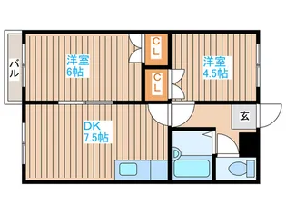 ローヤルハイツ東札幌【3階】の間取り