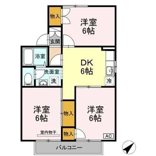 パークサイド吉敷 B棟【2階】の間取り