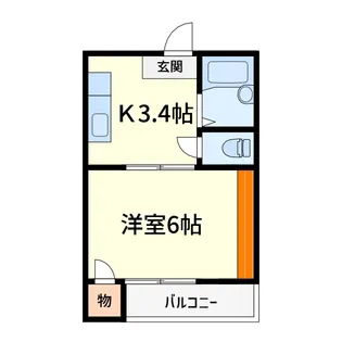 第三美幸ハイツ【2階】の間取り