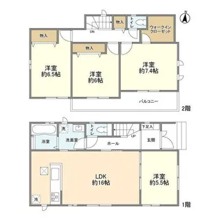 千葉県松戸市幸田4【一戸建】の間取り
