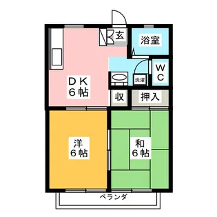 サニーハイツA【2階】の間取り