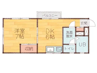 日登美ハイツ【3階】の間取り