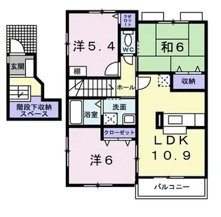 プロムナードはなみずきII【2階】の間取り