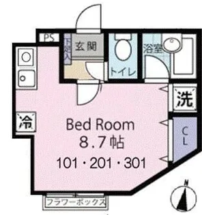 グランシャレー神谷【3階】の間取り