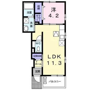 ブリーズ A【1階】の間取り