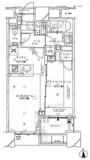 ドゥ・トゥール SOHO棟 【事務所】【44階】の間取り