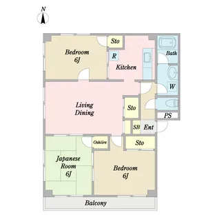 ジョイフルS・K【3階】の間取り