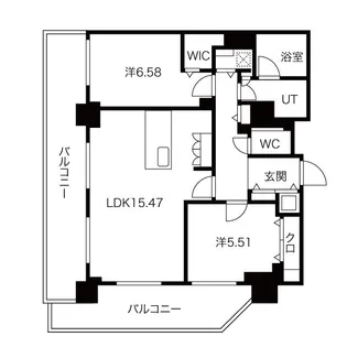 パシフィックタワー札幌【29階】の間取り
