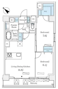 LUMICITY月島(ルミシティ月島)【5階】の間取り