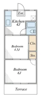 HMT港南【2階】の間取り