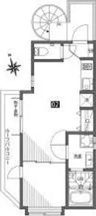 方南町テラスハウスW【3階】の間取り