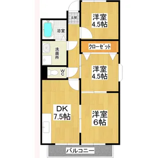 サンフル真鍋【3階】の間取り