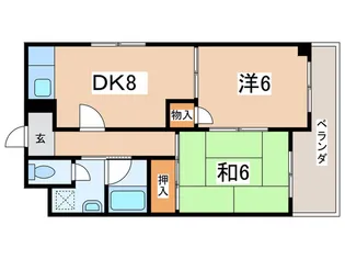 フリーデ立花【2階】の間取り