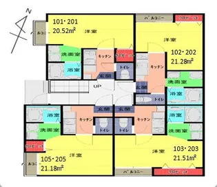 ヴィラート西大宮【2階】の間取り