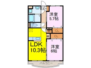 グラン ジュテPARTII【3階】の間取り