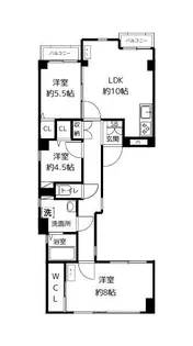 アイレスト新宿西落合【3階】の間取り