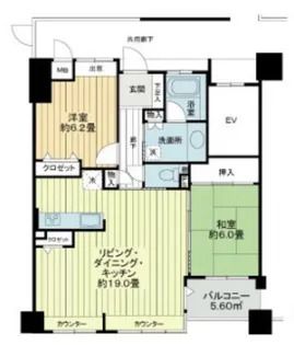 サーパス柏イーストテラス【5階】の間取り